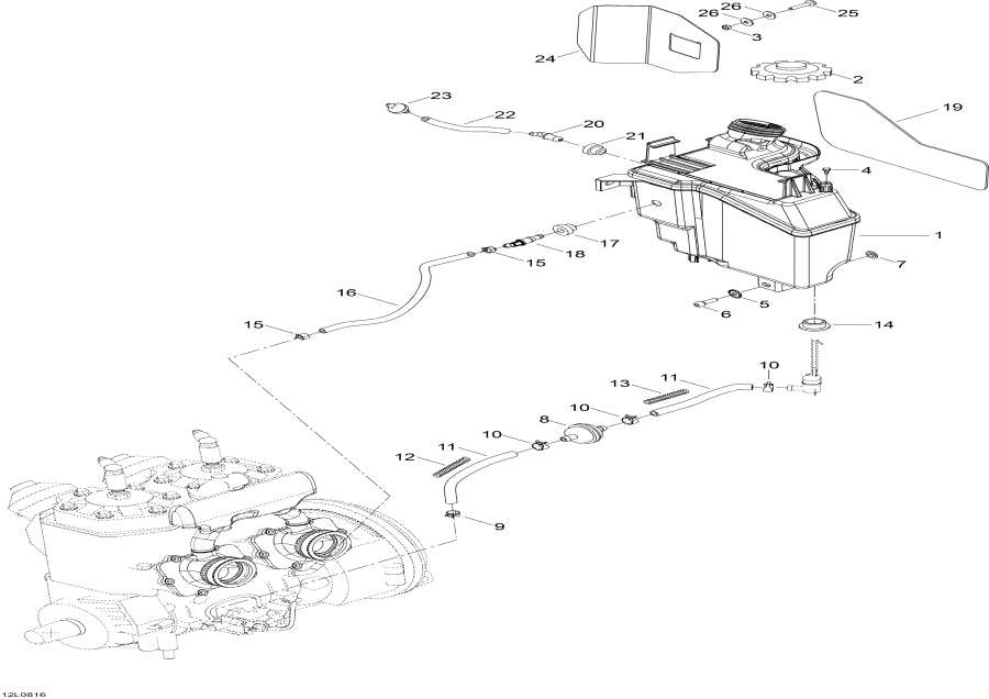 Snow mobile �����  - �������� ��� � S����port / Oil Tank And Support
