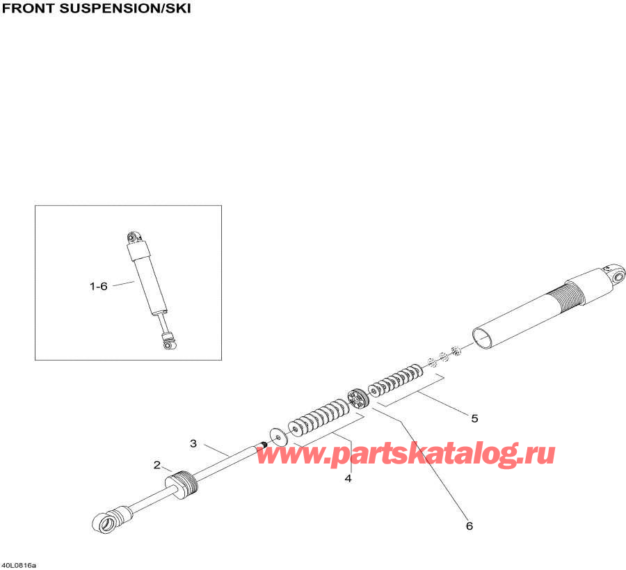 Snow mobile   - Take Apart Shock, Ski