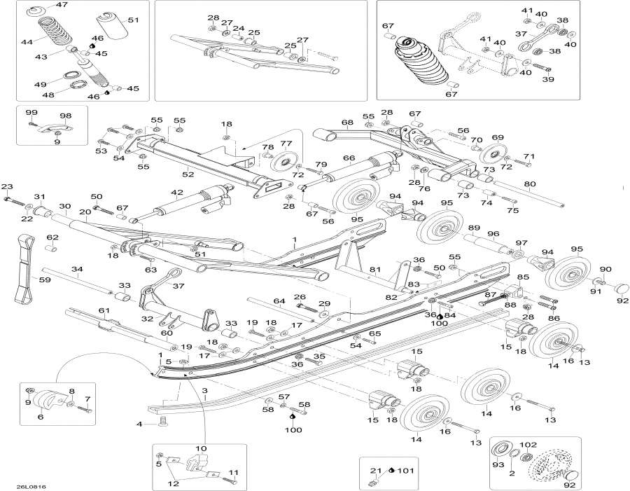 Snowmobiles Lynx  - ������ �������� / Rear Suspension