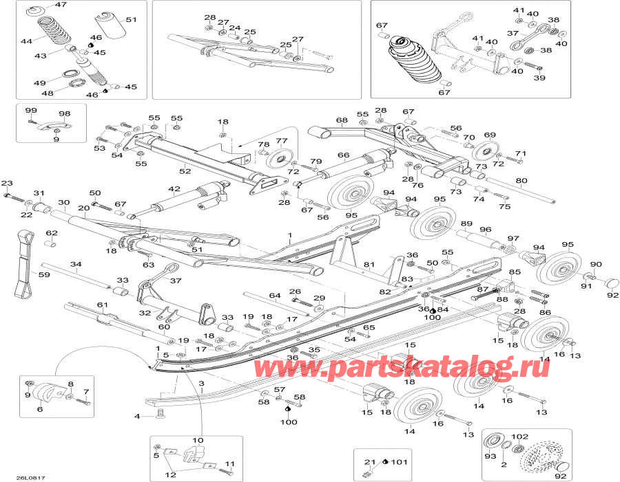 Snow mobile lynx  - ������ �������� - Rear Suspension
