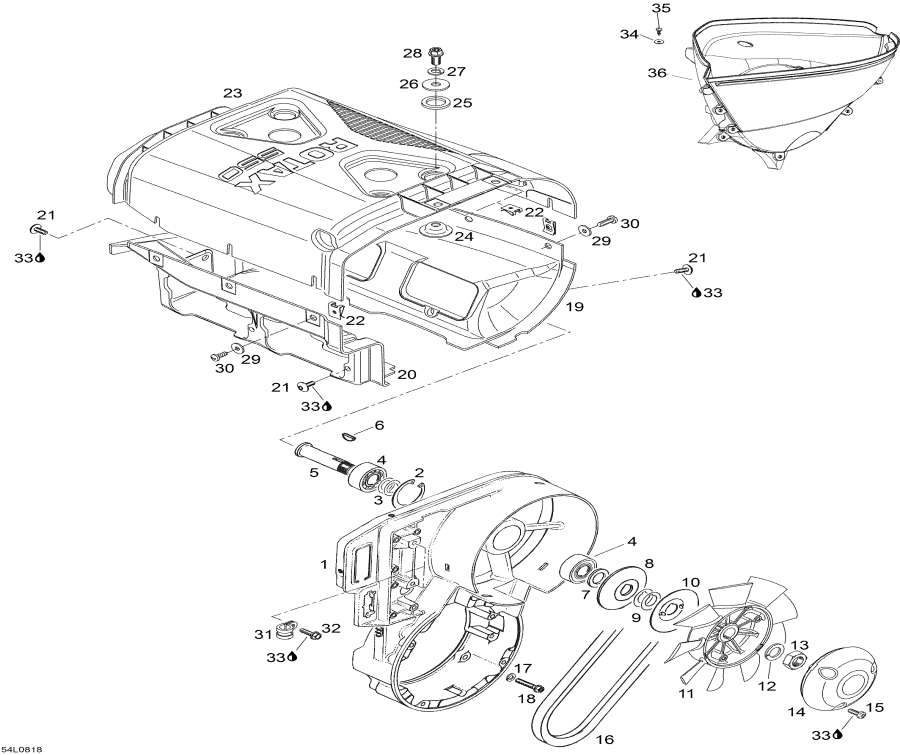 Snowmobiles lynx  - Fan Housing,Fan 