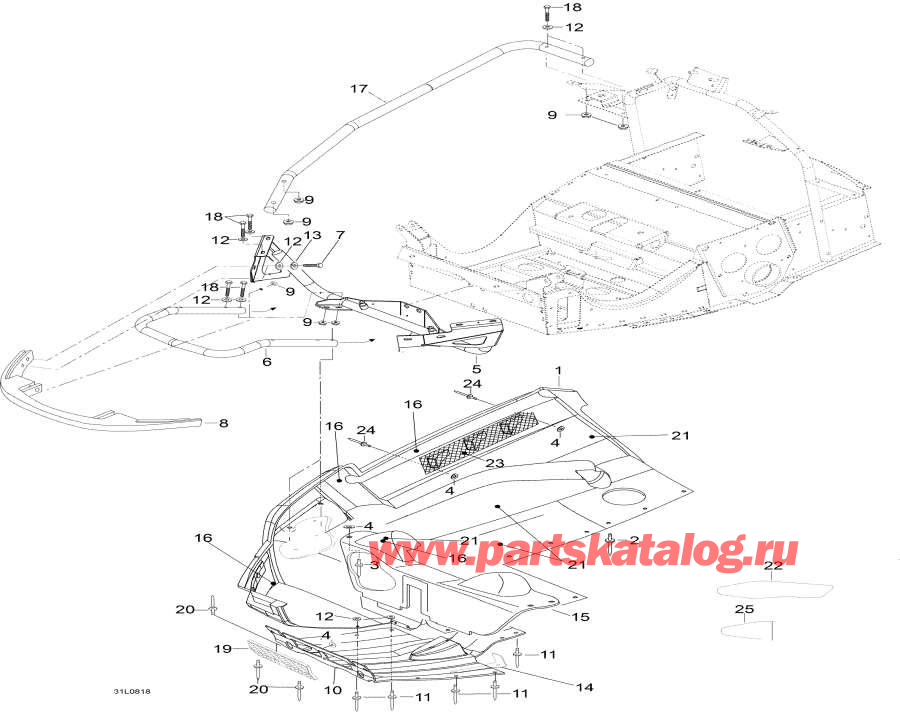 Snowmobiles lynx  - Bottom Pan