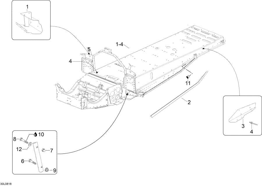Snowmobile Lynx  - Frame - 
