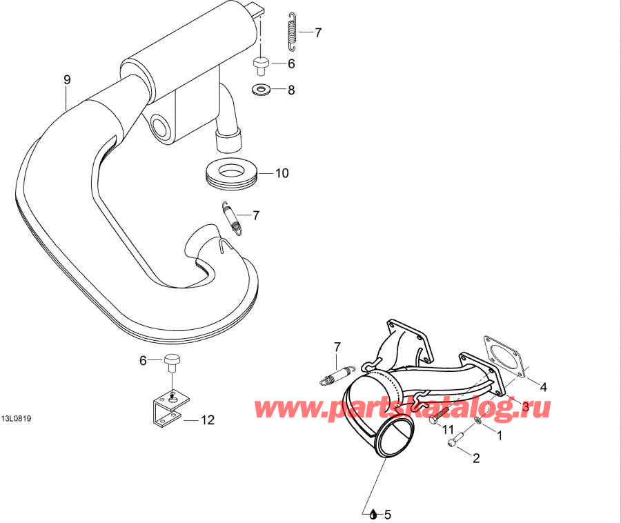 Snow mobile Lynx  -   - Exhaust System
