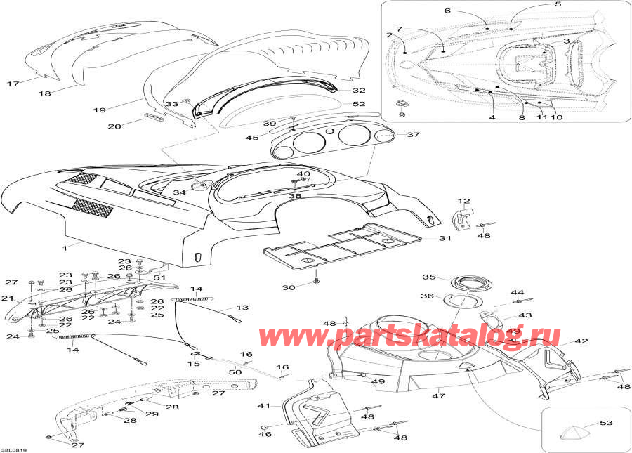 Snowmobiles lynx  - Hood - Hood