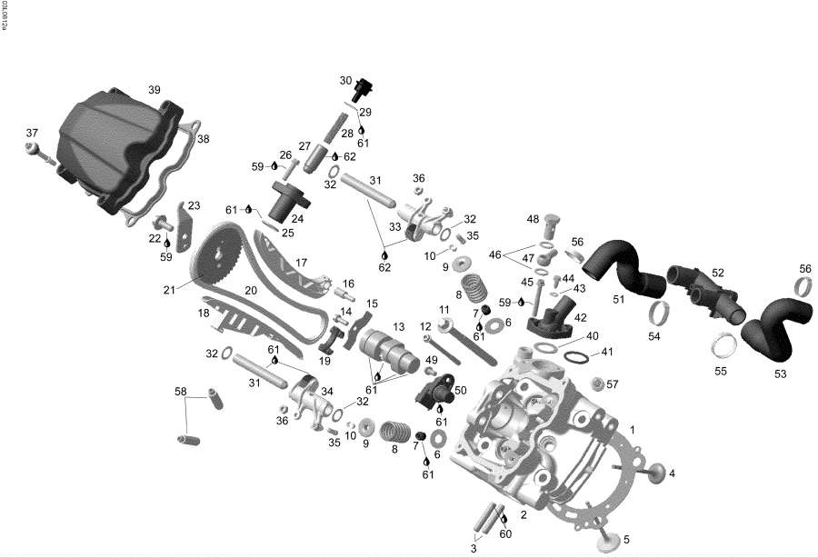 Snowmobile   -    Front - Cylinder Head Front