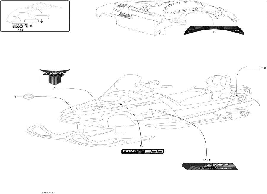 Snowmobile Lynx  - Decals