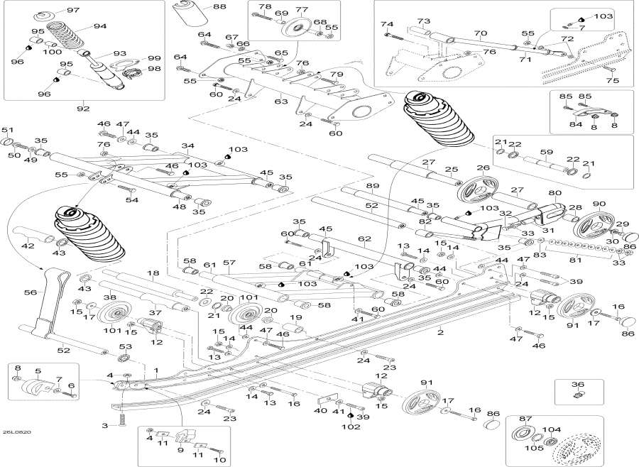 Snowmobiles lynx  - Rear Suspension