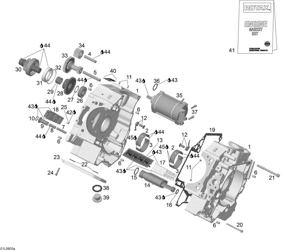  lynx  - Crankcase And Starter