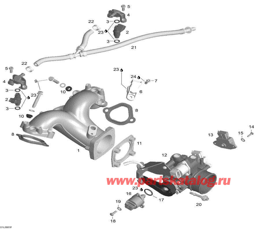 Snowmobiles   - Inletmanifold / 