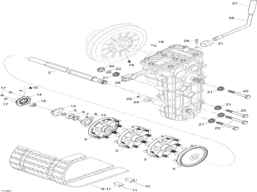 Snowmobiles   - Drive Axle  Track