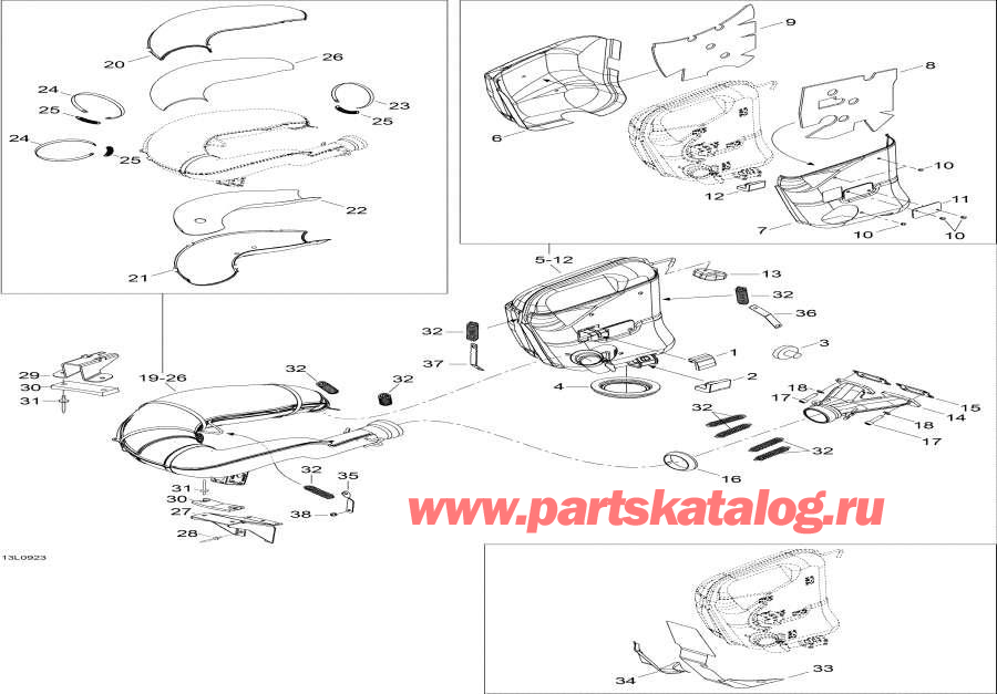 Snowmobiles   - Exhaust System