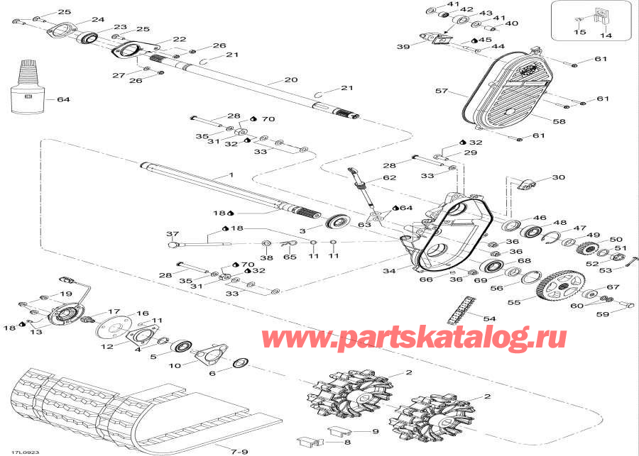 Snowmobiles Lynx  - Drive Axle  Track