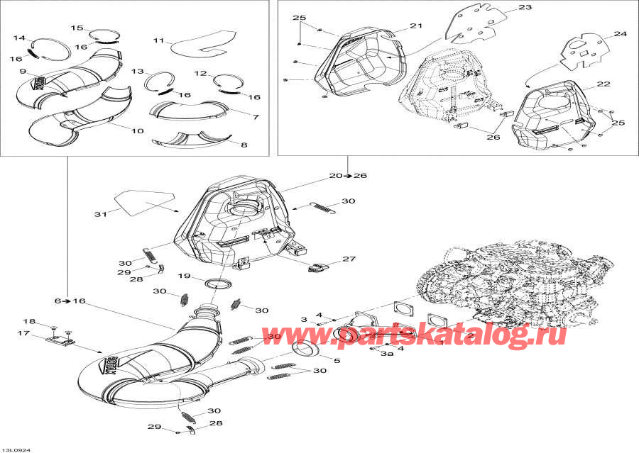 Snowmobile   - Exhaust System -  