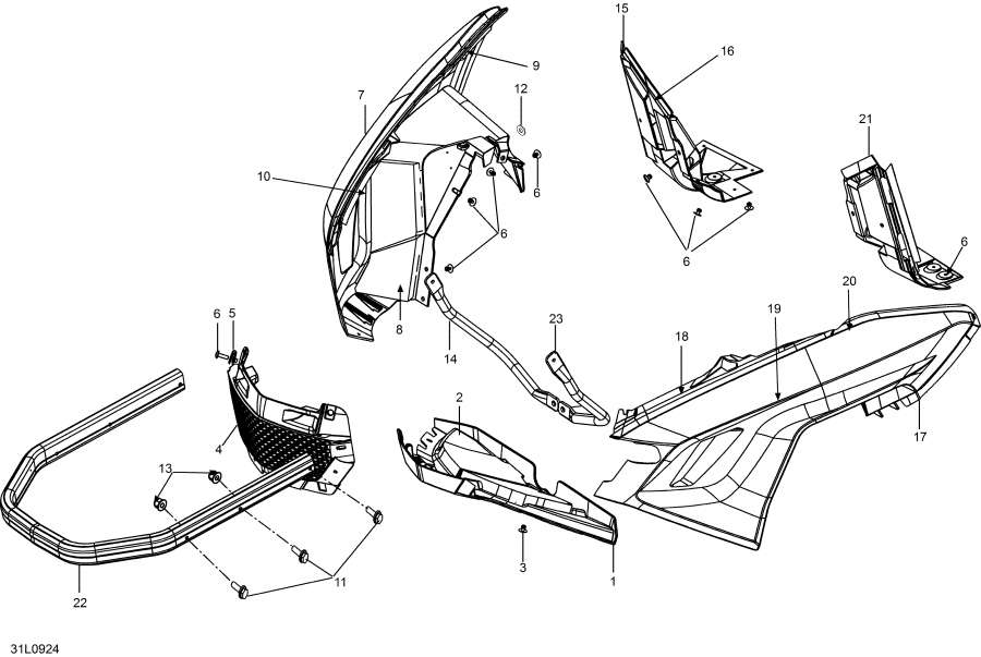 Snowmobiles lynx  - Bottom Pan -  