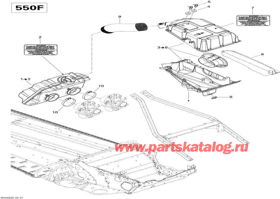Snow mobile Lynx  - Air Intake System - Air ������� ������ System