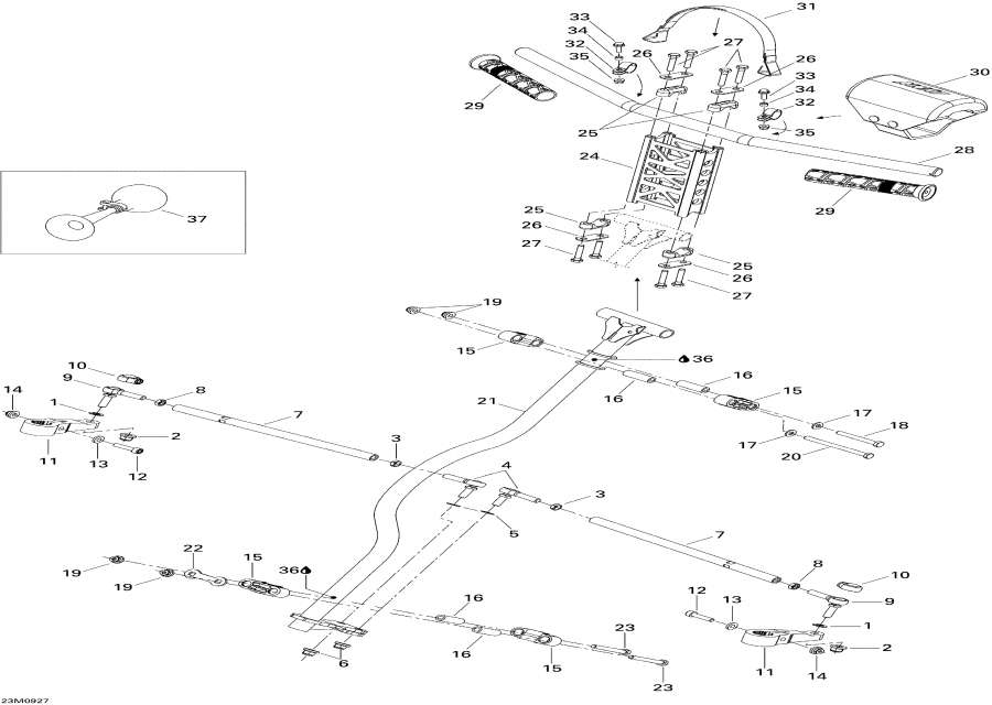 Snowmobile lynx  -   / Steering
