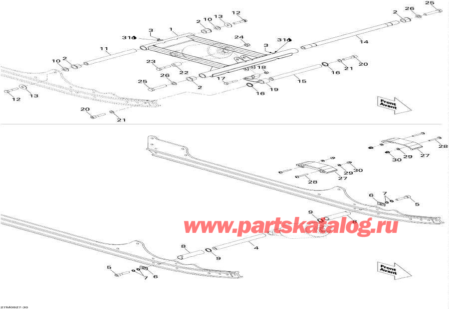 Snow mobile Lynx  - Front Arm / Front 