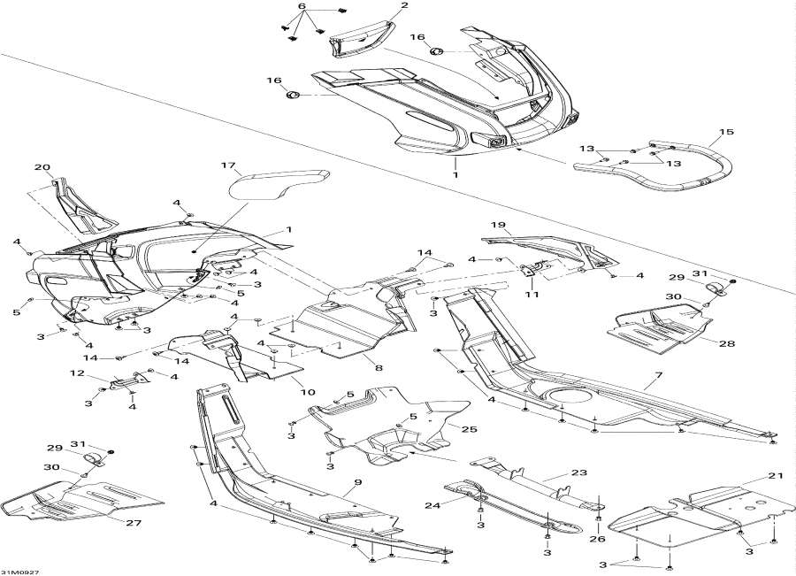 Snowmobiles Lynx  -   - Bottom Pan