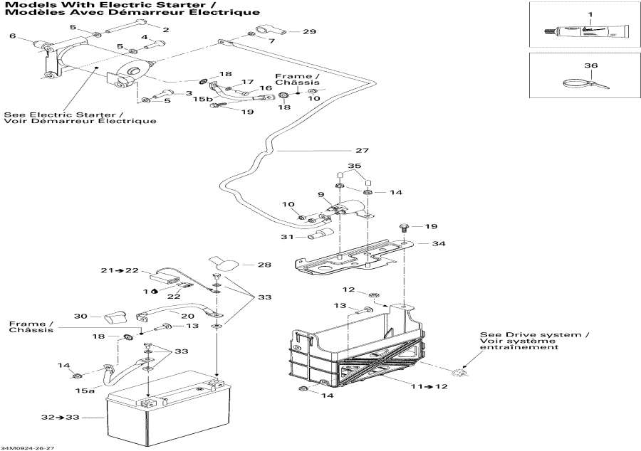 Snowmobile   - Battery And Starter - Battery  