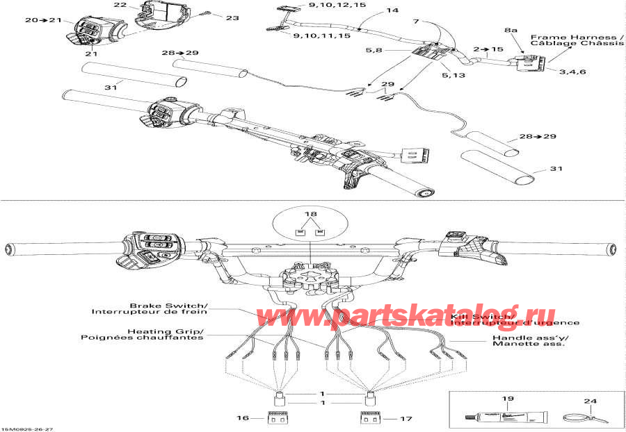 Snowmobile   -   Wi   - Steering Wiring Harness