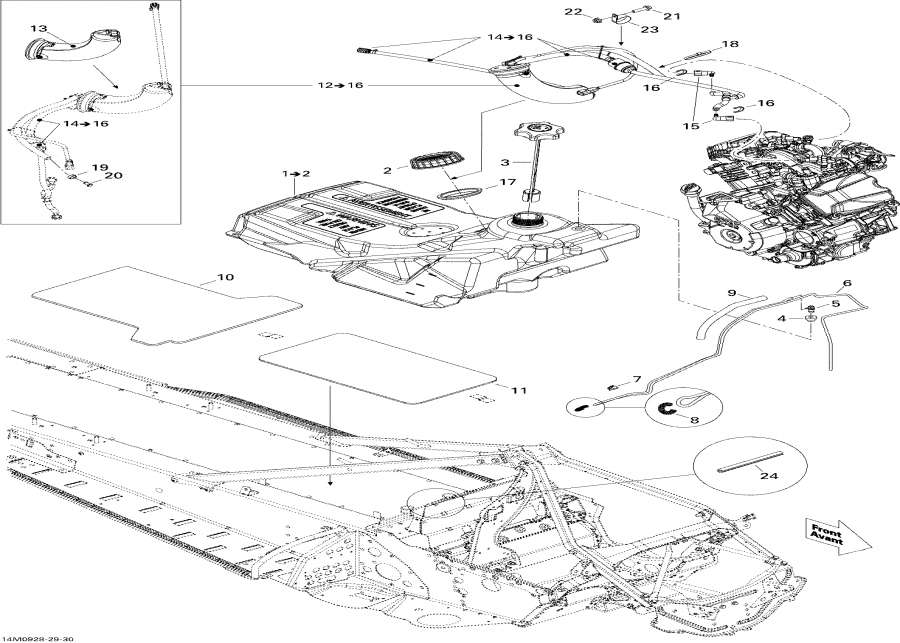 Snowmobile lynx  - Fuel System -  