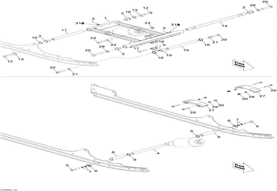 Snowmobiles   - Front Arm Ranger,Front  Ranger