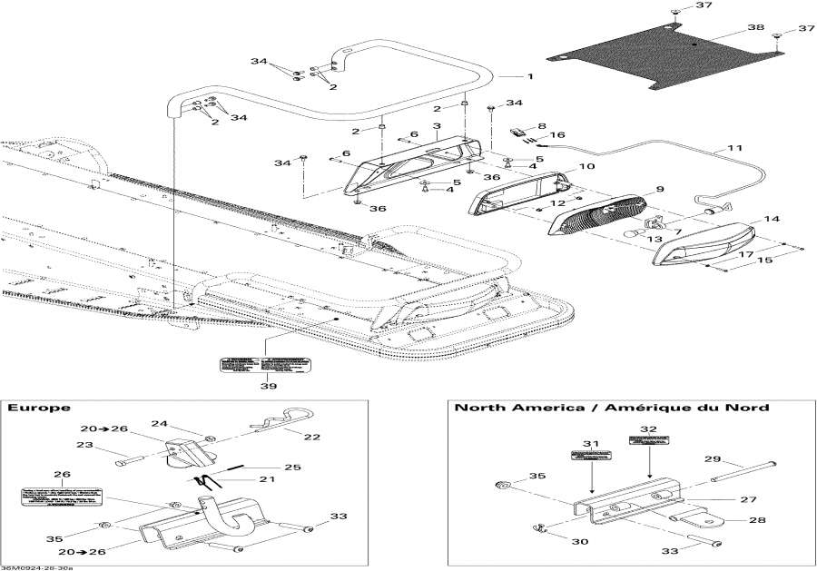 Snowmobiles lynx  - Luggage Rack Std - Luggage Rack Std