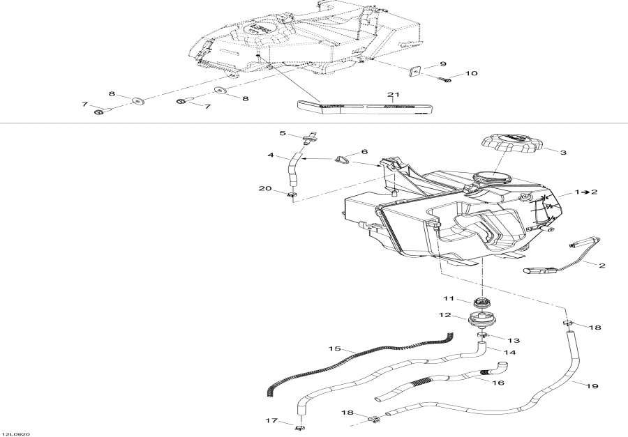 Snowmobiles lynx  - Oil System - Oil System