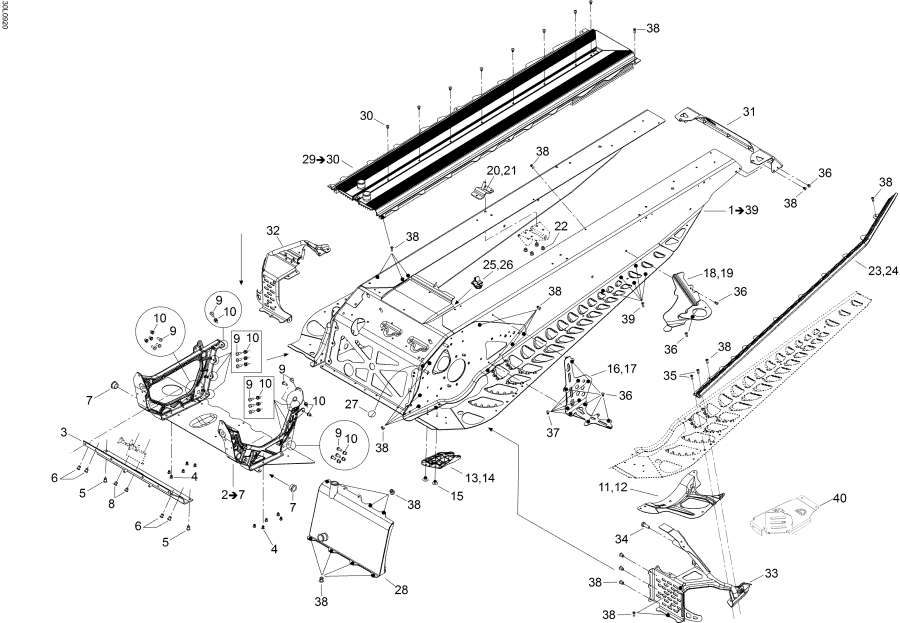 Snow mobile Lynx  - Frame / 