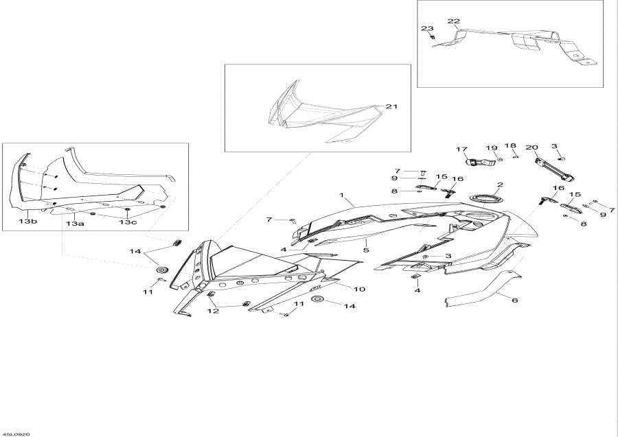 Snow mobile   - Windshield And Console,   Console