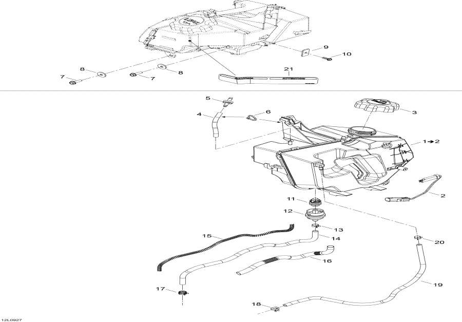 Snow mobile lynx  - Oil System - Oil System