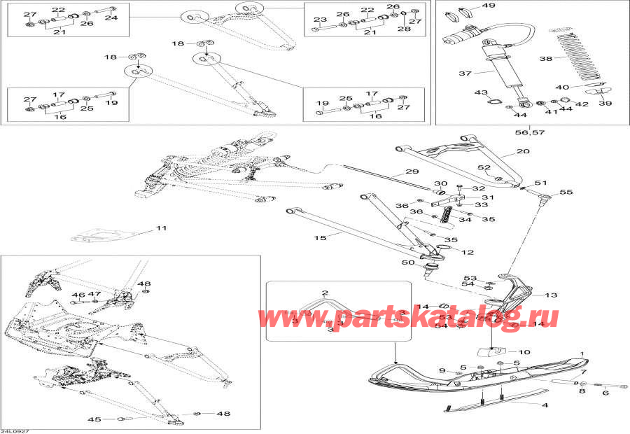 Snowmobiles �����  - �������� �������� � ���� / Front Suspension And Ski