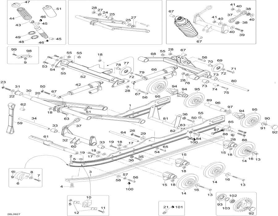 Snowmobile lynx  - Rear Suspension -  