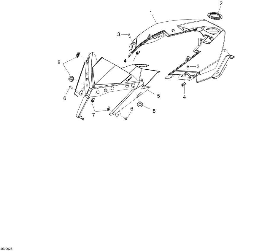 Snowmobile Lynx  - Windshield And Console,�������� ������ � Console