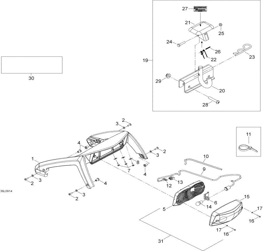 Snow mobile lynx  - Luggage Rack