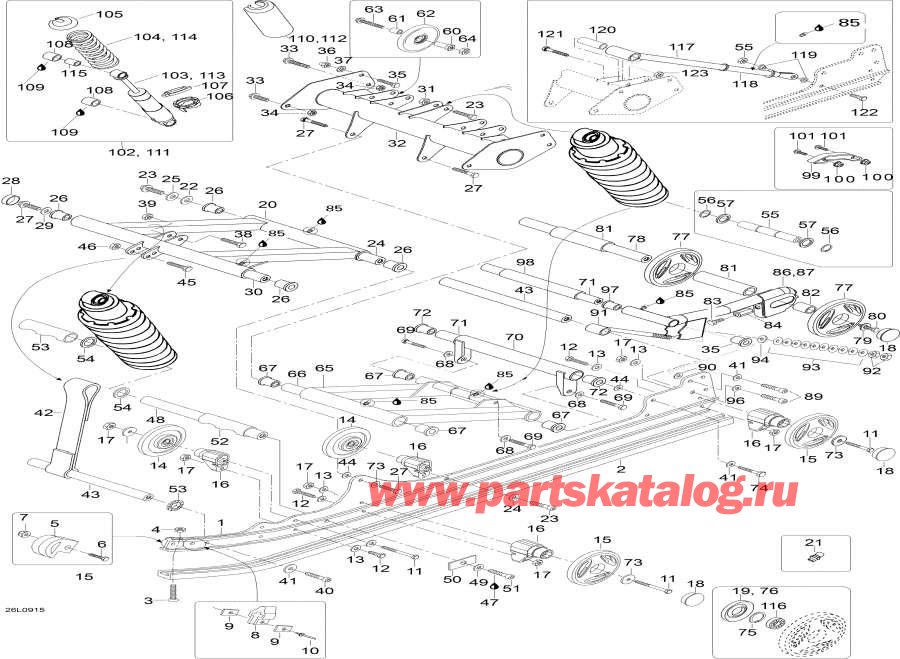 Snow mobile �����  - Rear Suspension / ������ ��������