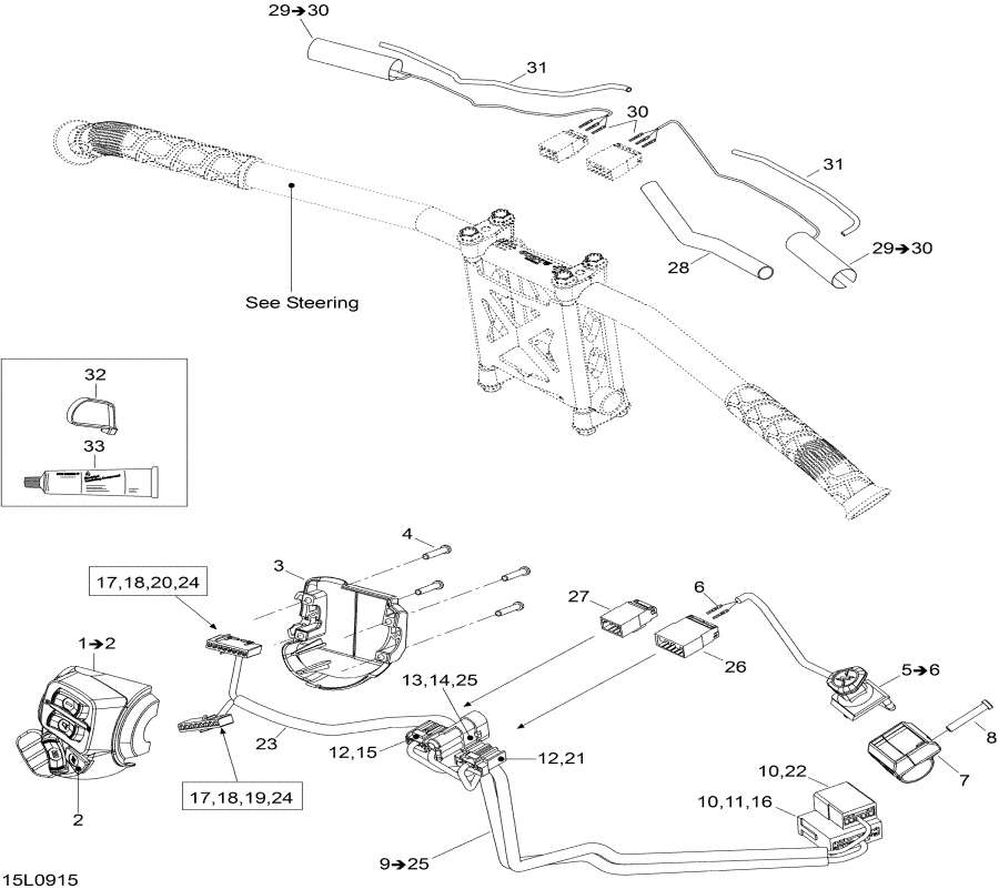 Snowmobile   -   Wi   / Steering Wiring Harness