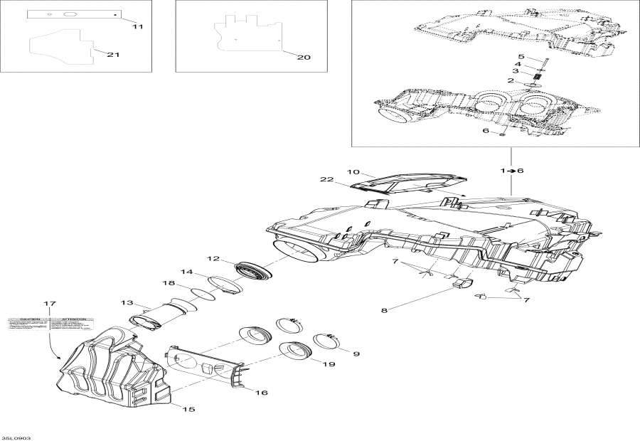 Snowmobile lynx  - Air   System / Air Intake System
