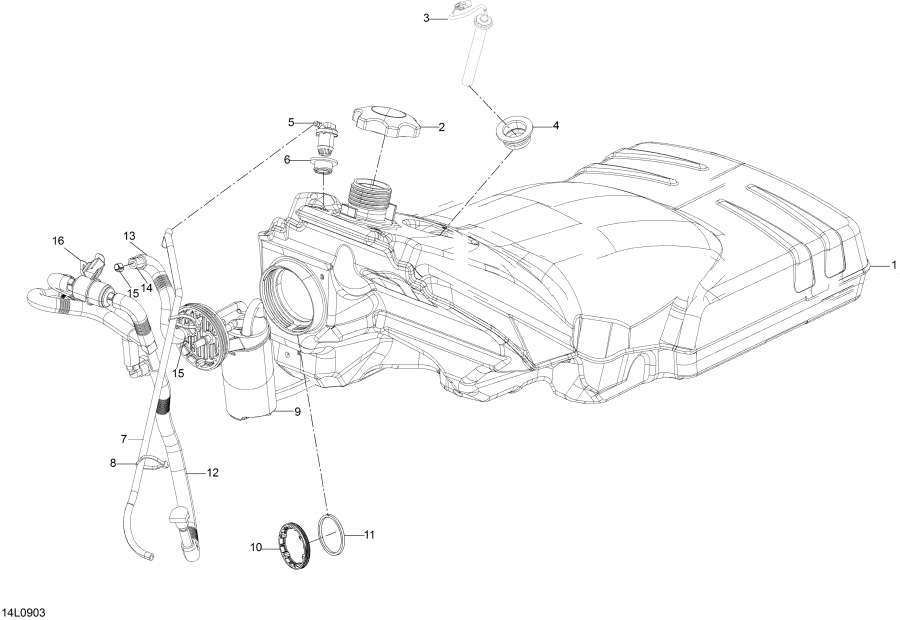 Snowmobile lynx  - Fuel System -  