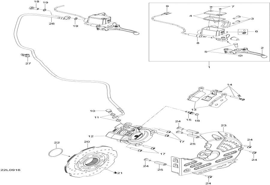 Snowmobiles lynx  - Hydraulic Brake - Hydraulic 