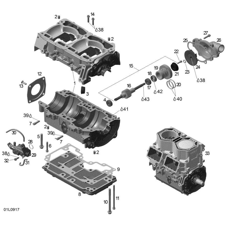 Snowmobiles Lynx  - Crankcase /  