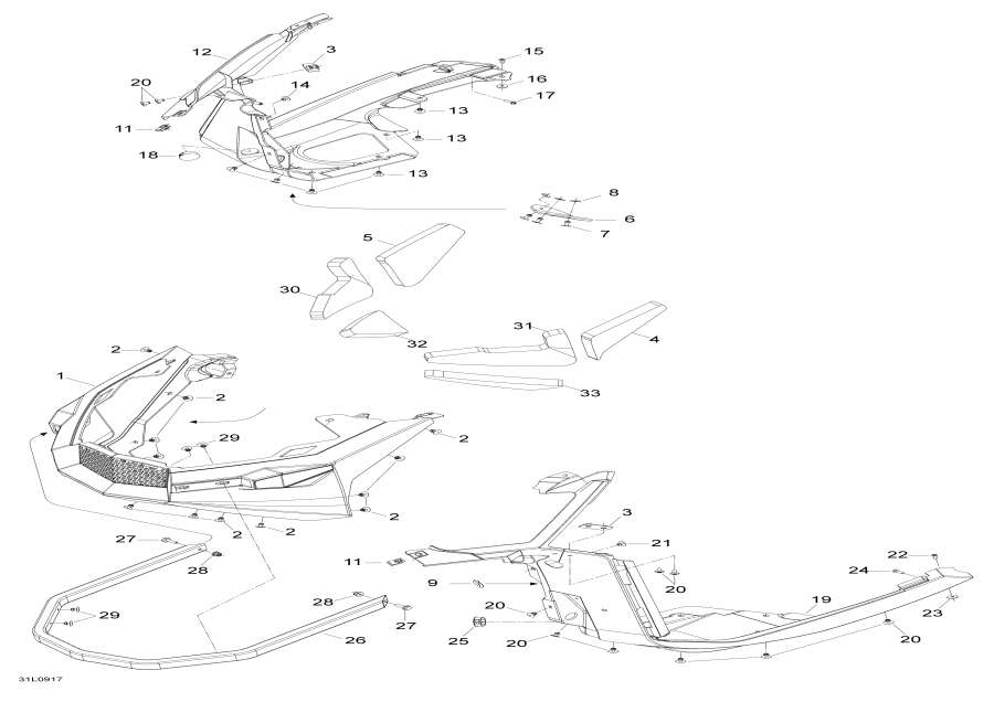 Snowmobile lynx  - Bottom Pan / ������ ������