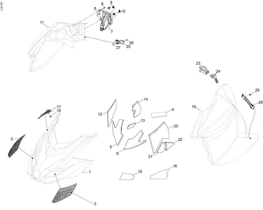 Snowmobiles lynx  - Hood / Hood