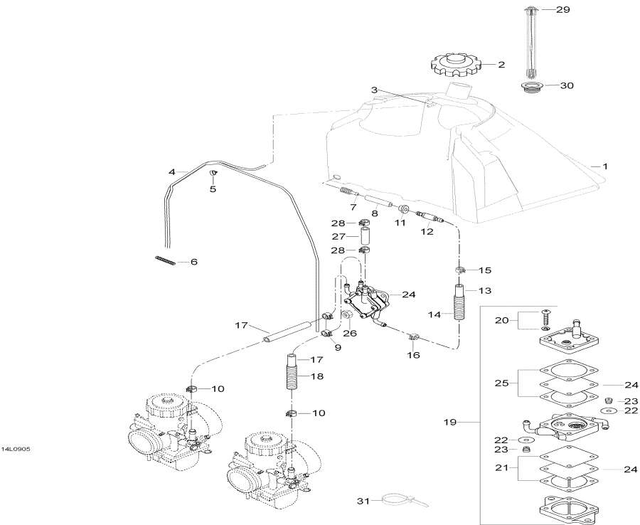 Snow mobile �����  - Fuel System - ��������� �������