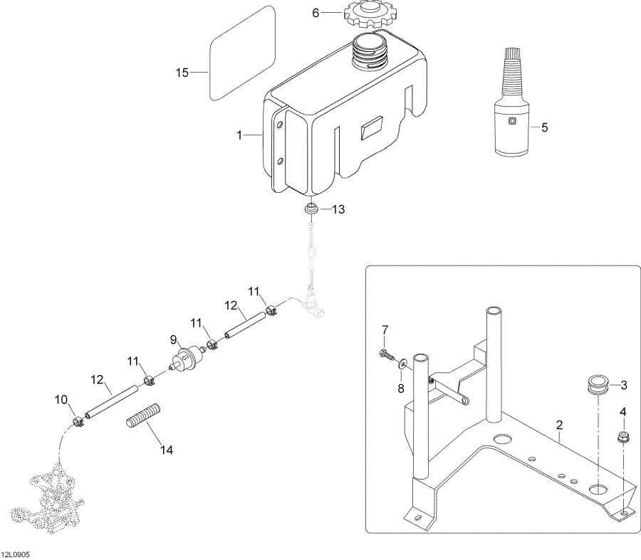 Snowmobile lynx  - Oil System - Oil System