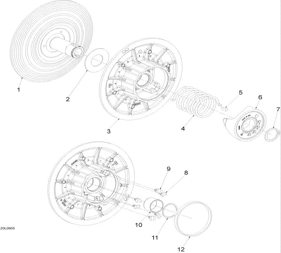 Snowmobile lynx  - Driven Pulley -  