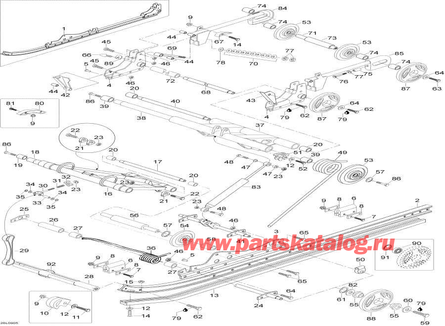 Snowmobile lynx  - Rear Suspension -  