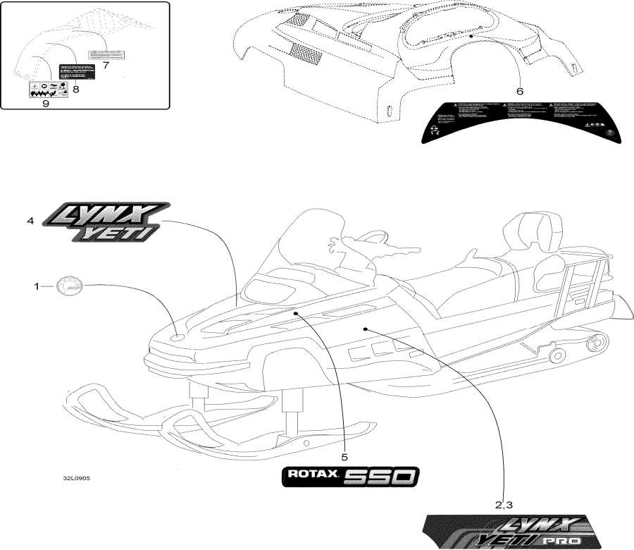 Snowmobiles Lynx  - Decals - 