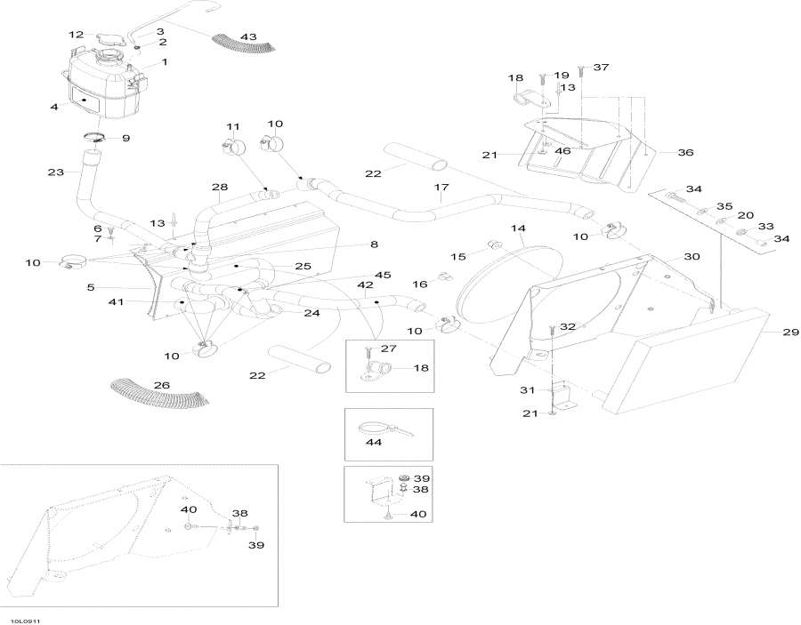 Snow mobile Lynx  -  System / Cooling System
